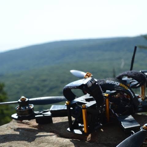 FPV aircraft staged outdoors before flight